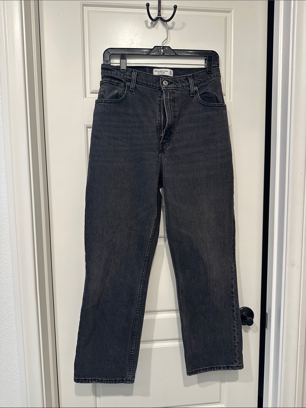 Abercrombie & Fitch Black Straight Leg Jeans